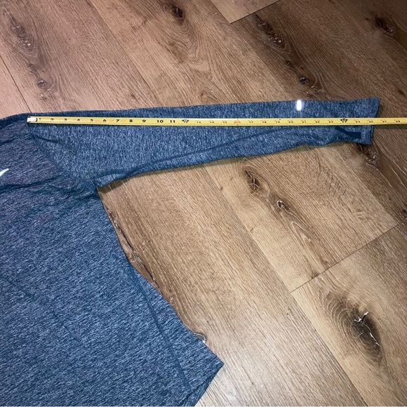 Nike Women's Running Dri-Fit Quarter Zip Pullover Granite Blue | Size Large - Picture 10 of 11